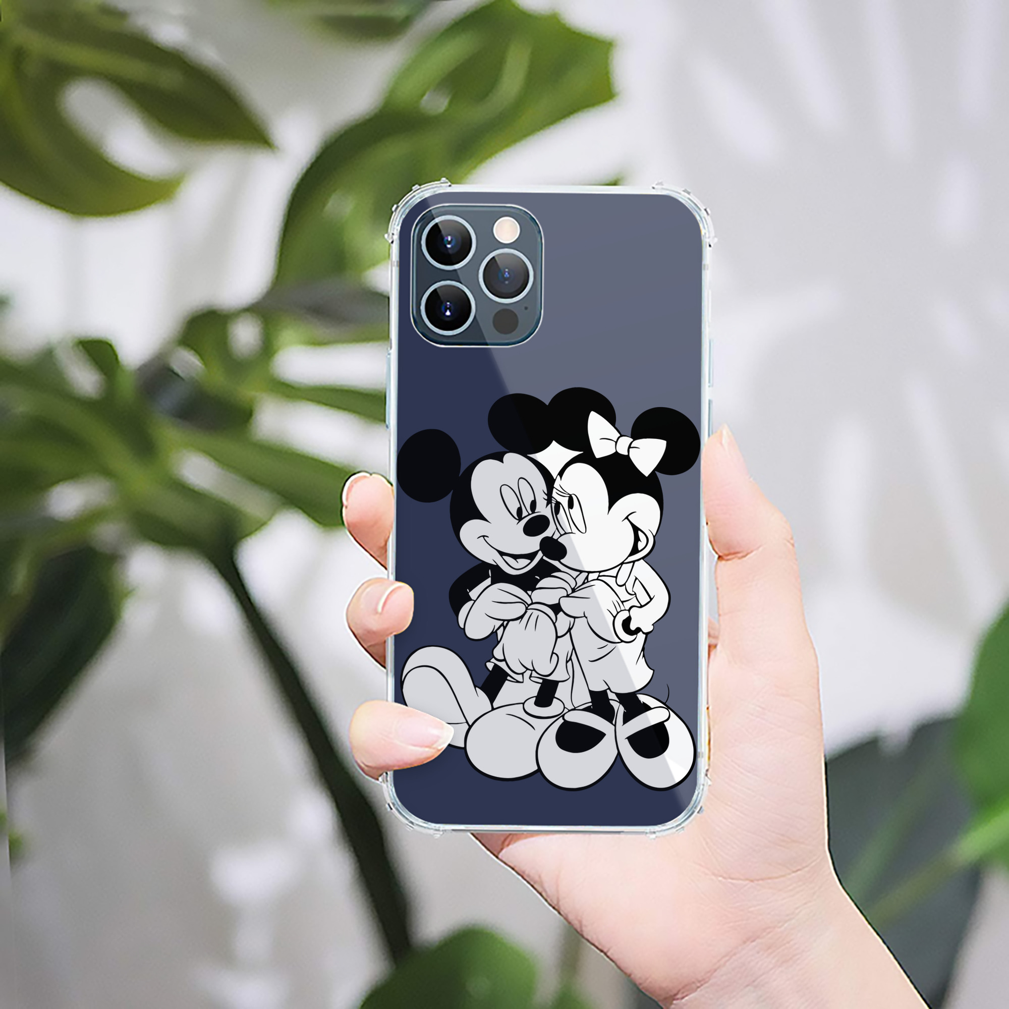（画像用） ミッキーマウス Mickey Mouse 【iPhone 12シリーズ対応】透明スマホケース（クリアソフトケース）